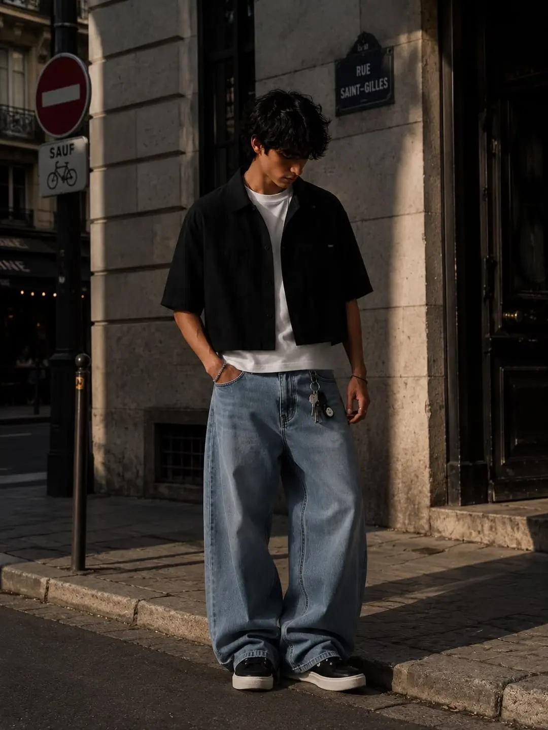 Outfits de viaje — look 10 para hombre (inspiración DRAPE)